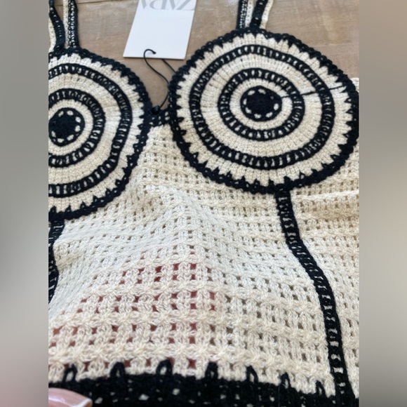 Zara Crochet Corset Crop top bustier - Picture 8 of 11